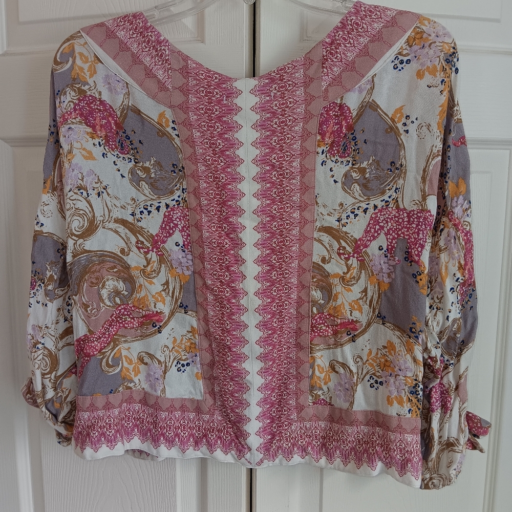 Free People Catch Me If You Can Boho Top in Ivory. Size S. - Picture 12 of 12